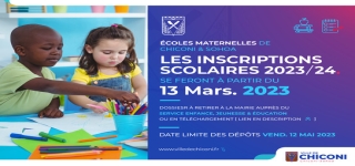 Ouverture des inscriptions scolaires année 2023-2024